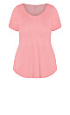 Plus Size Slub Short Sleeve Tee - Rose