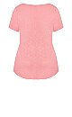 Plus Size Slub Short Sleeve Tee - Rose