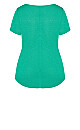 Plus Size Slub Short Sleeve Tee - Jade