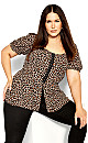 Quirky Print Top - cheetah