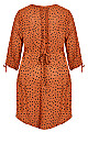 Woven Print Shirt Dress - ginger