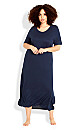 Plus Size Night Dress - navy