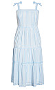 Shelly Midi Dress - blue stripe