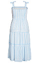 Shelly Midi Dress - blue stripe