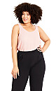 Plus Size Jersey Tapered Trouser - black