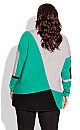 Karla Colourblock Sweater - emerald