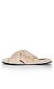 WIDE FIT Jojo Cross Slipper - cream