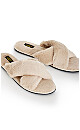 WIDE FIT Jojo Cross Slipper - cream