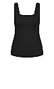 Cami Square Neck - black