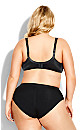 Seamless High Cut Brief - black