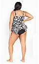 Plus Size Sharkbite Print Tankini