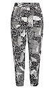 Ellis Zip Print Pant - mono