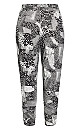 Ellis Zip Print Pant - mono