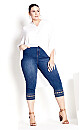 Plus Size Lola Detail Jean - mid wash