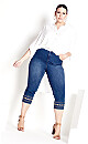 Plus Size Lola Detail Jean - mid wash