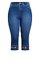 Plus Size Lola Detail Jean - mid wash