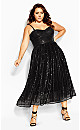 Aurora Black Sequin Maxi Dress