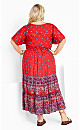 Plus Size Zariah Maxi Dress - crimson