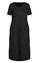 Spot Nightdress - black