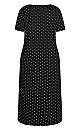 Spot Nightdress - black