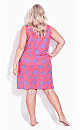 Plus Size Sleeveless Chemise Print