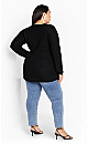 Zip Front Sweater - black