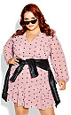 Sabrina Dress - pink polka dot