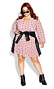 Sabrina Dress - pink polka dot