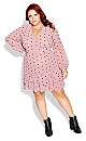 Sabrina Dress - pink polka dot