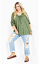 Carmel Pintuck Tunic - moss