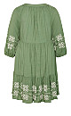 Lady Luxe Embroidered Dress - moss