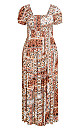 Plus Size Jamilla Maxi Dress - russet