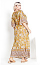 Plus Size Follow Your Heart Maxi Dress - gold