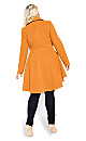 Hi Lo Frill Coat - deep caramel