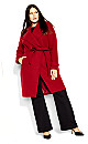 So Sleek Coat - true red