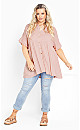 Rosalie Longline Shirt - blush