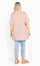 Rosalie Longline Shirt - blush