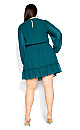 Plus Size Dobby Tiered Dress - teal