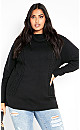 Rosie Cable Knit Sweater - black