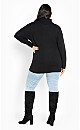 Rosie Cable Knit Sweater - black