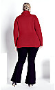 Plus Size Rosie Cable Knit Sweater - ruby port