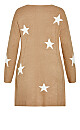 Plus Size Starry Cardigan - camel marle