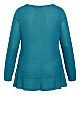 Waffle Ruffle Tunic - teal