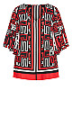 Strike A Pose Black Red Geometric Tunic