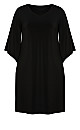 Gianna Knee Length Black Dress