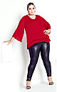 Plus Size Rosie Layer Top - red