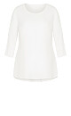 Plus Size Organic Crew Neck Top - cream