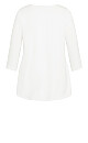 Plus Size Organic Crew Neck Top - cream