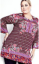 Plus Size Betsy Placement Tunic - berry