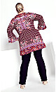 Plus Size Betsy Placement Tunic - berry